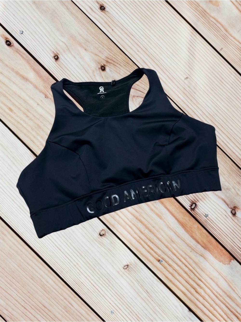 Good American 2X Core Power black racerback sports bra - Picture 2 of 11